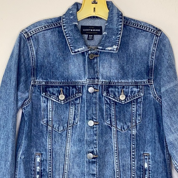 Lucky Brand Distressed Tomboy Trucker Jacket Med - Picture 2 of 14